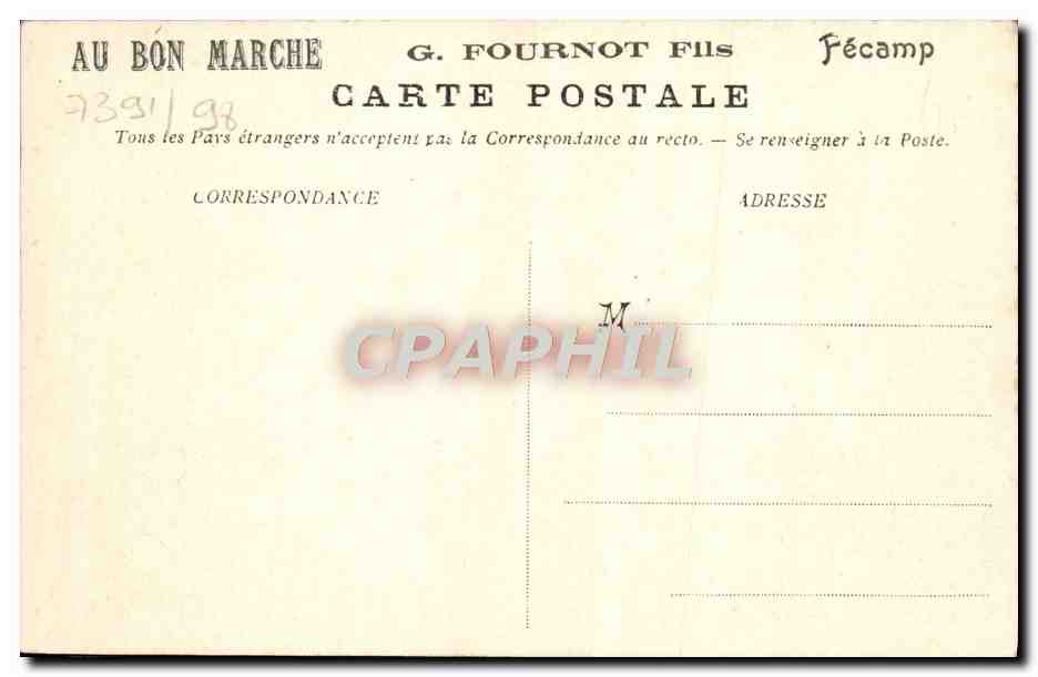 CPA Villers Sur Mer la Plage Au Bon Marche Fournot — Verso