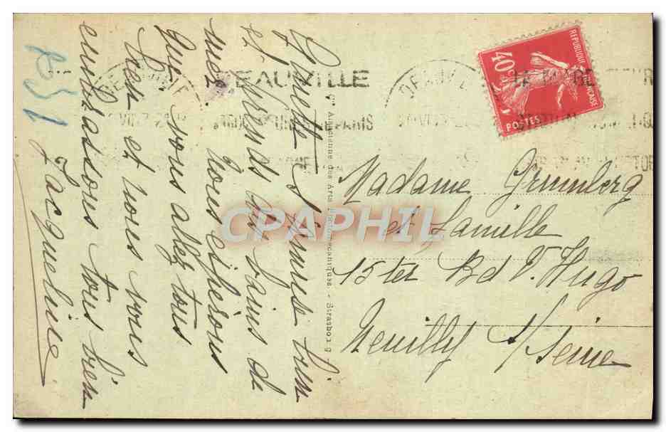 CPA Villers sur Mer La Plage  — Verso