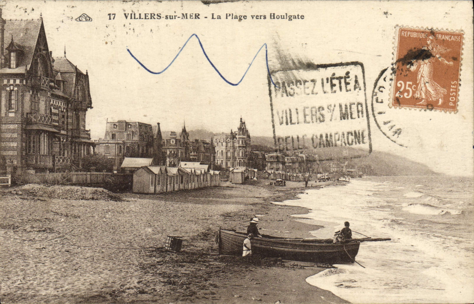 Villers-sur-Mer — Die Strände Richtung Houlgate — unbekannter Verlag, Nr. 17
