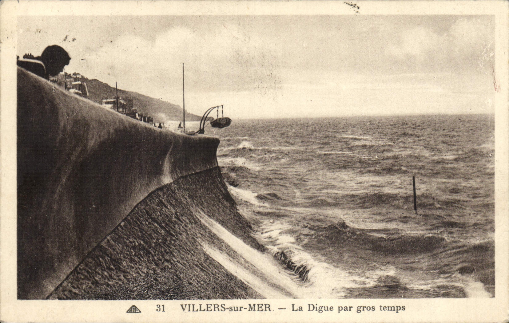 Villers-sur-Mer — La Digue en tiempo tormentoso — Cie des Arts Photomécaniques