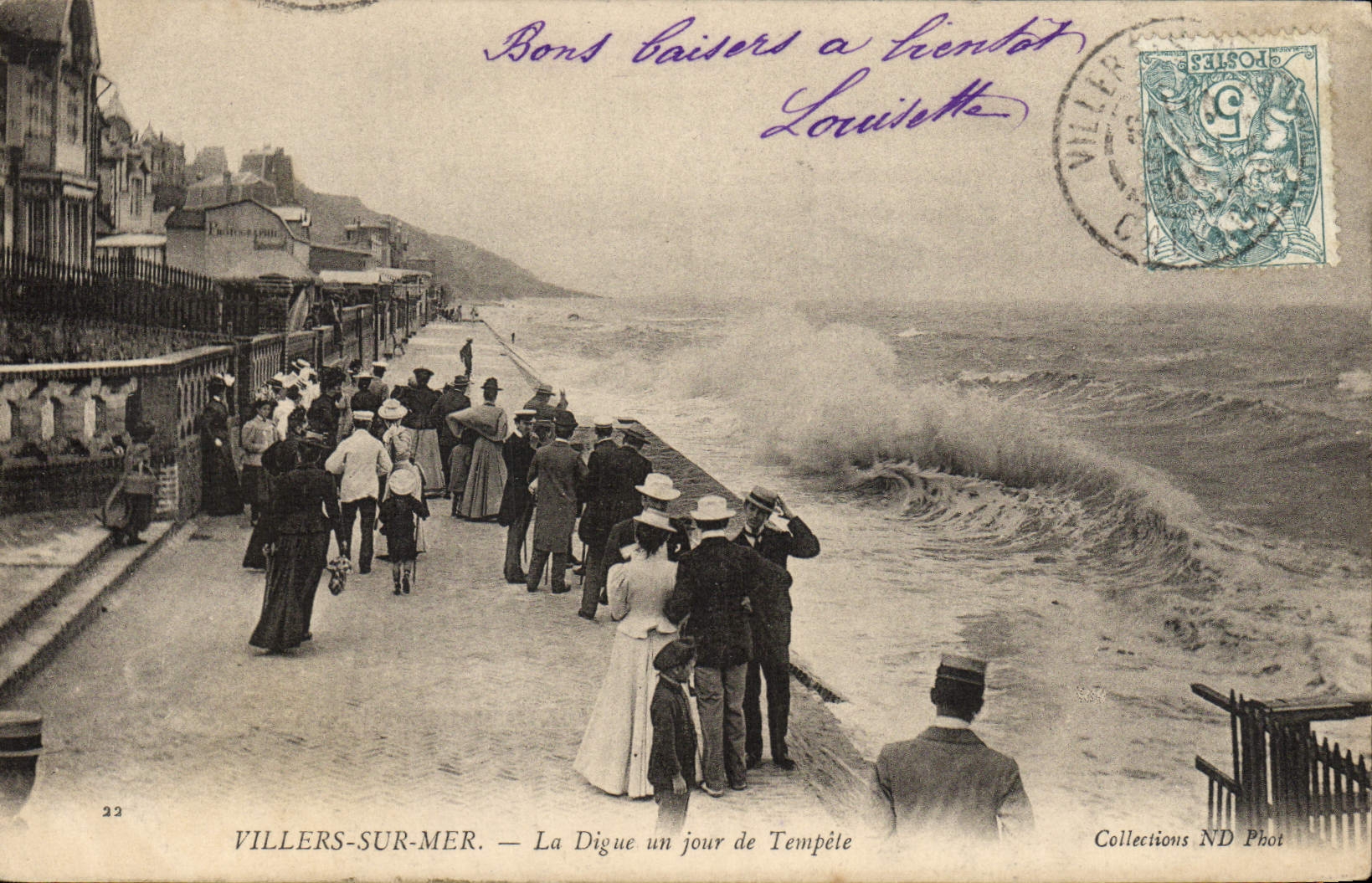 Villers-sur-Mer — La Digue un jour de Tempête — Collections ND Phot