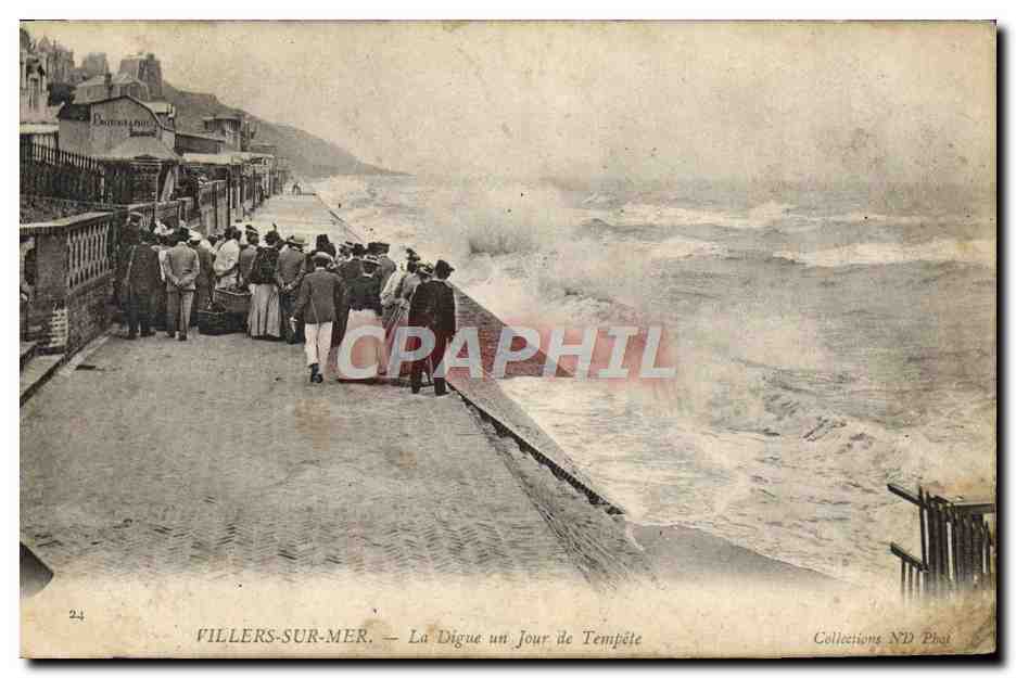 Villers-sur-Mer — La Digue un Jour de Tempête — Collections ND Phot