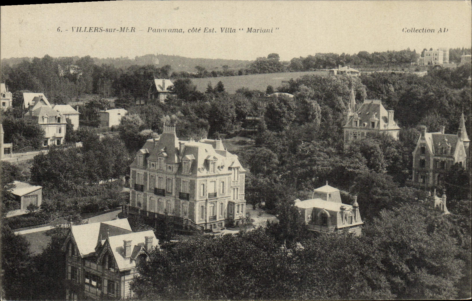 CPA Villers sur Mer Panorama Cote Est Villa Mariani