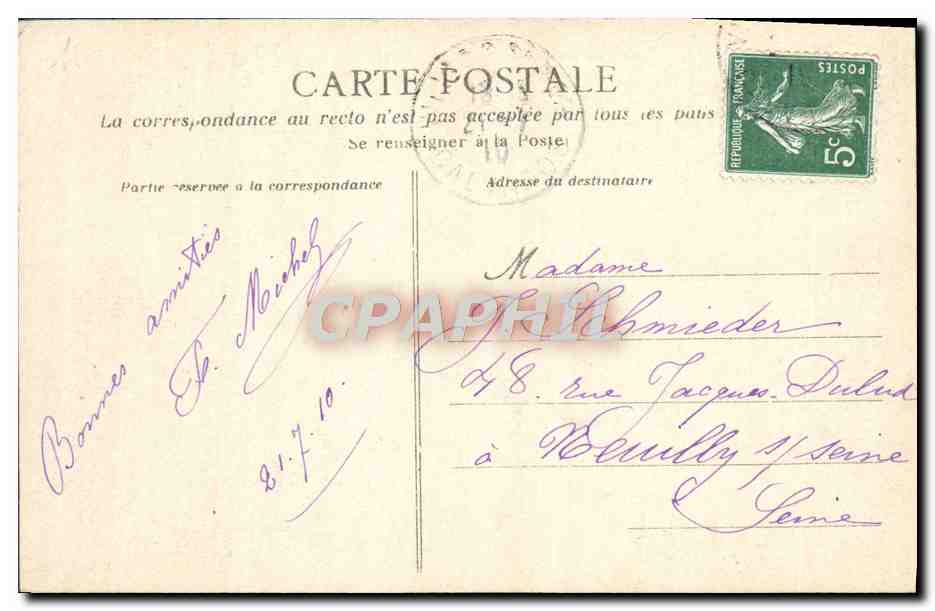 CPA Villers sur Mer Panorama Cote Est Villa Mariani — Verso