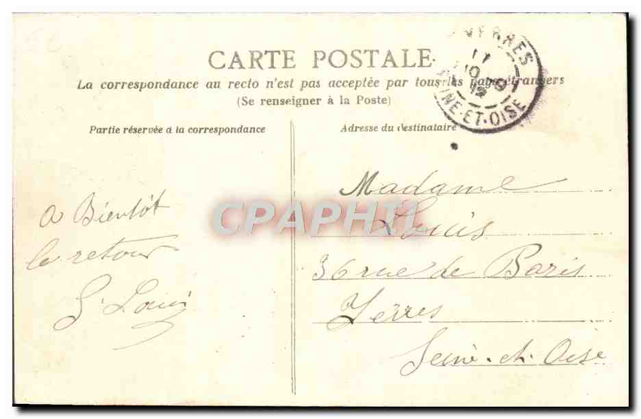 Tarjeta postal antigua Villa Mariani en Villers-sur-Mer — Reverso