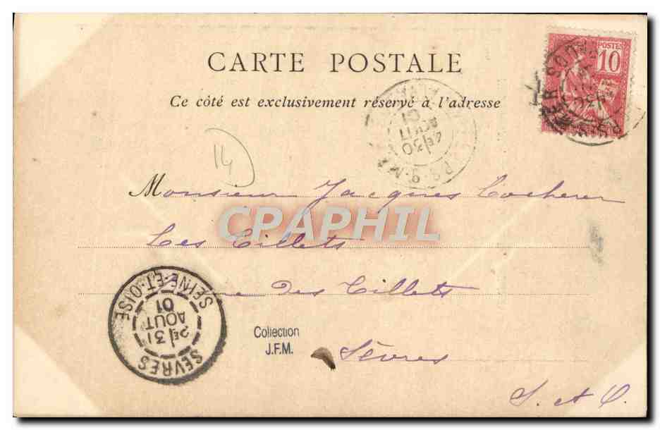 CPA Villers sur Mer Villa Abadie  — Verso