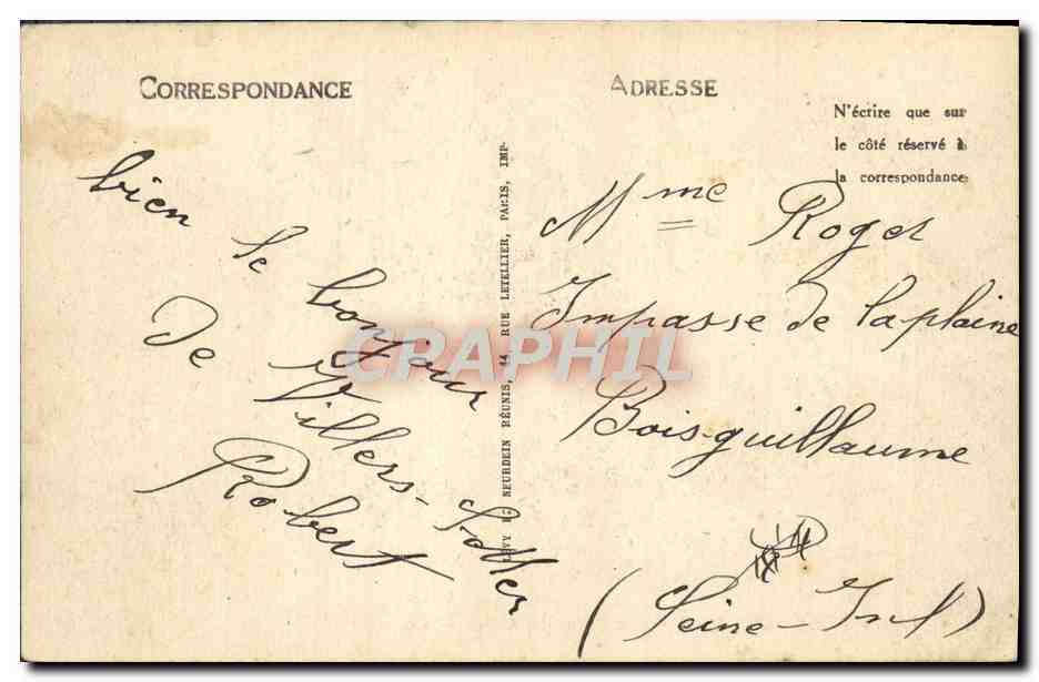 CPA Villers sur Mer La Villa San Carlo — Rückseite