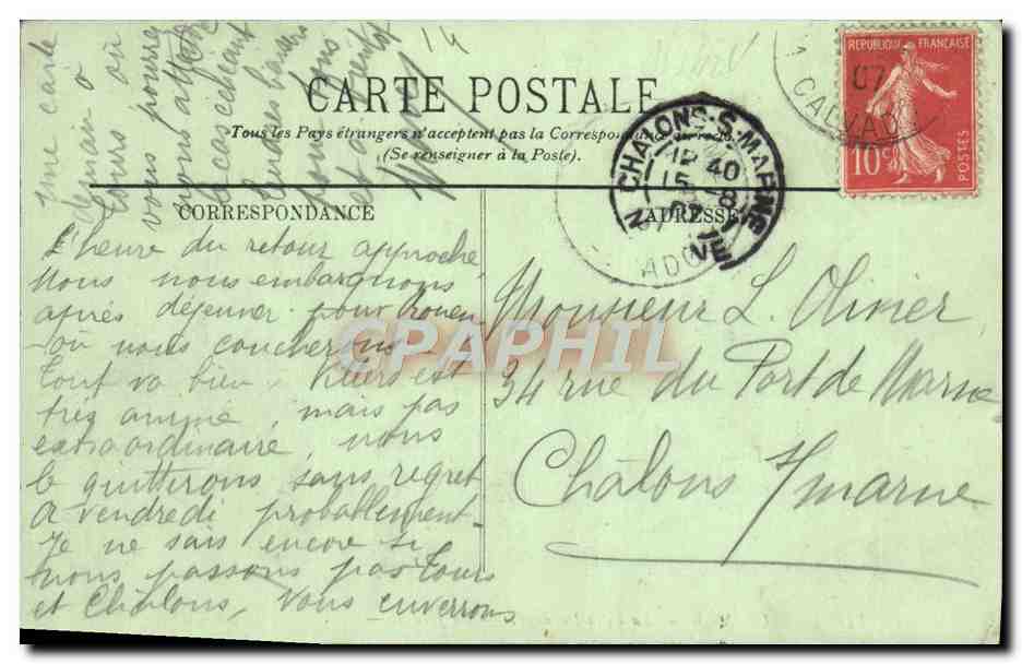 Villers-sur-Mer — Villa Dorange — Der Garten — LL. — N° 45 — Rückseite