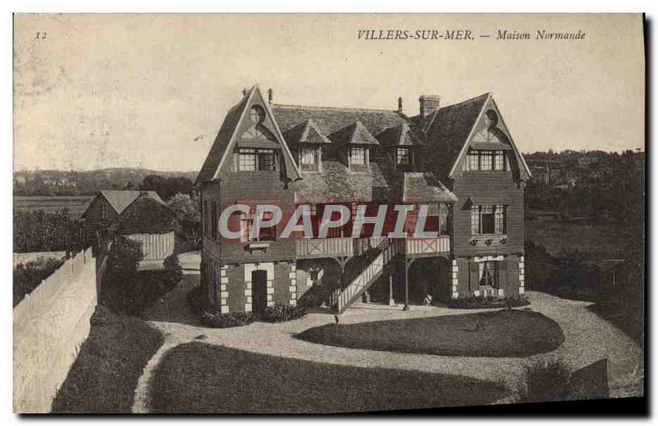 CPA Villers sur Mer Maison Normande 