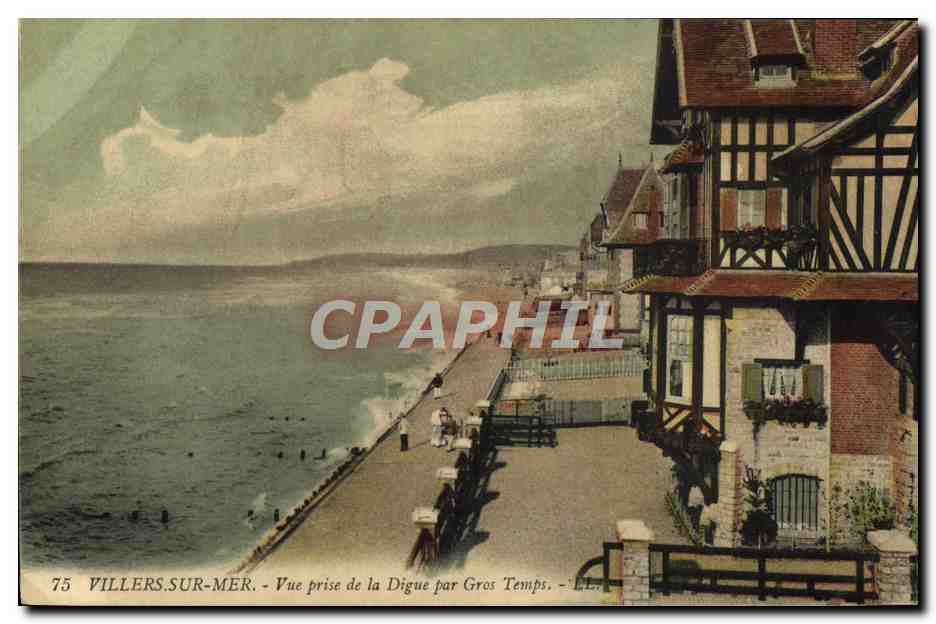 Villers-sur-Mer — Vista tomada desde el dique en tiempo fuerte — 75