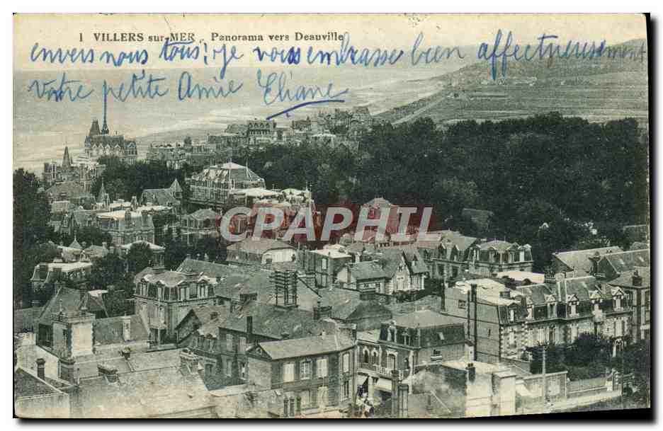 CPA Villers Sur Mer Panorama Vers Deauville