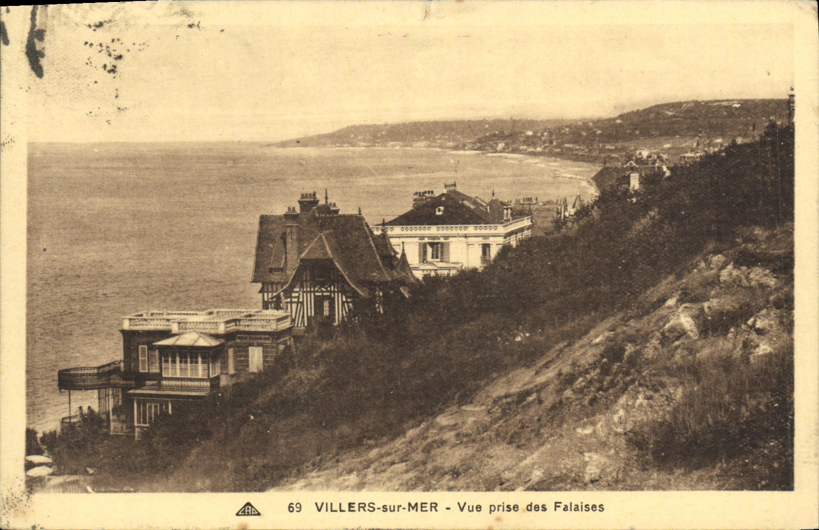 Villers-sur-Mer — Vue prise des Falaises — éditeur CBA n°69