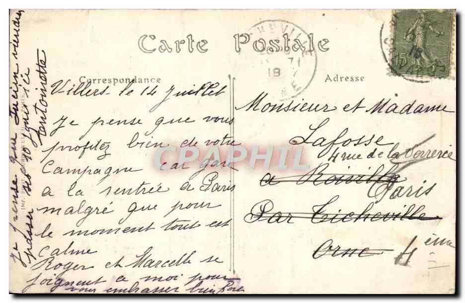 Villers-sur-Mer — Ansicht vom Kirchhof (Südseite) — ND. Phot. n°81 — Rückseite