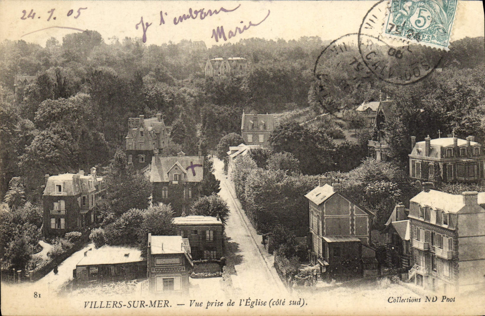 Villers-sur-Mer — Vue prise de l'Église (côté sud) — Collections ND Pnot