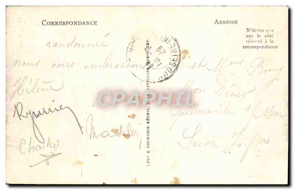 Villers-sur-Mer — Vue générale sur Trouville — Lévy & Neurdein Réunis, n°224 — Verso