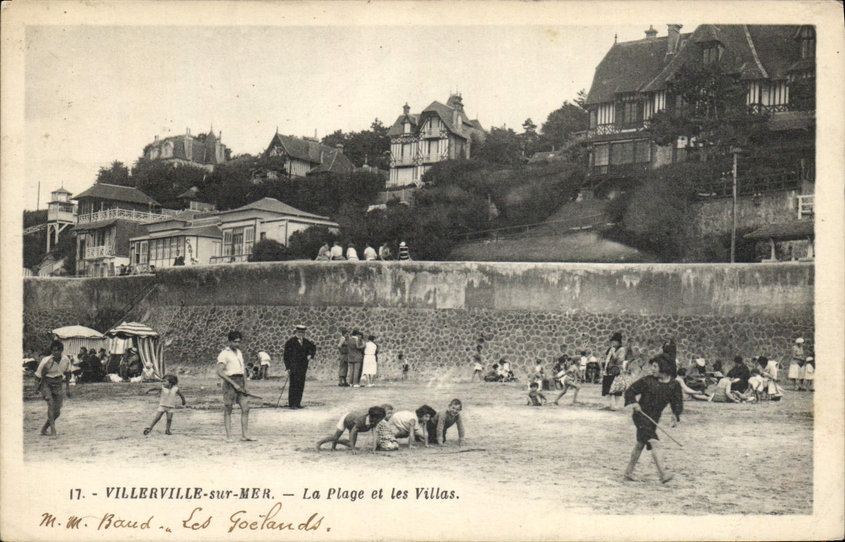 CPA Villers Sur Mer La Plage et les Villas Enfants