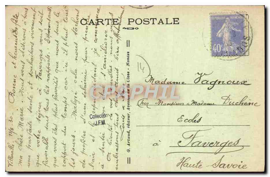 CPA Villers Sur Mer La Plage et les Villas Enfants — Verso