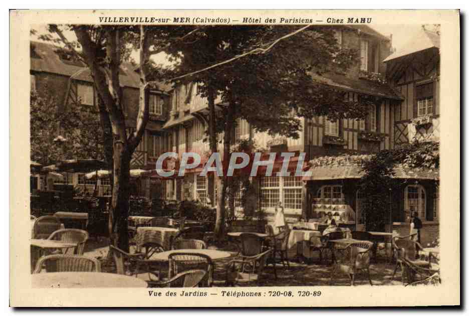 Villerville-sur-Mer (Calvados) — Hôtel des Parisiens — Chez MAHU — Vue des Jardins