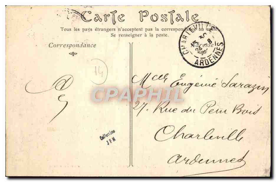 CPA Route d'Honfleur a Trouville Entree de Villerville — Rückseite