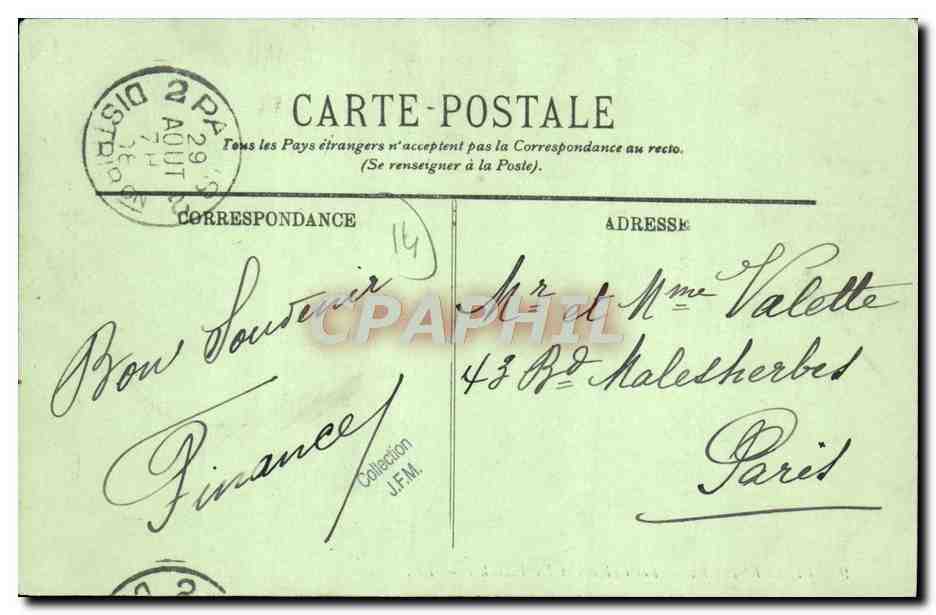 CPA Villerville Les Cabines et les Planches — Rückseite