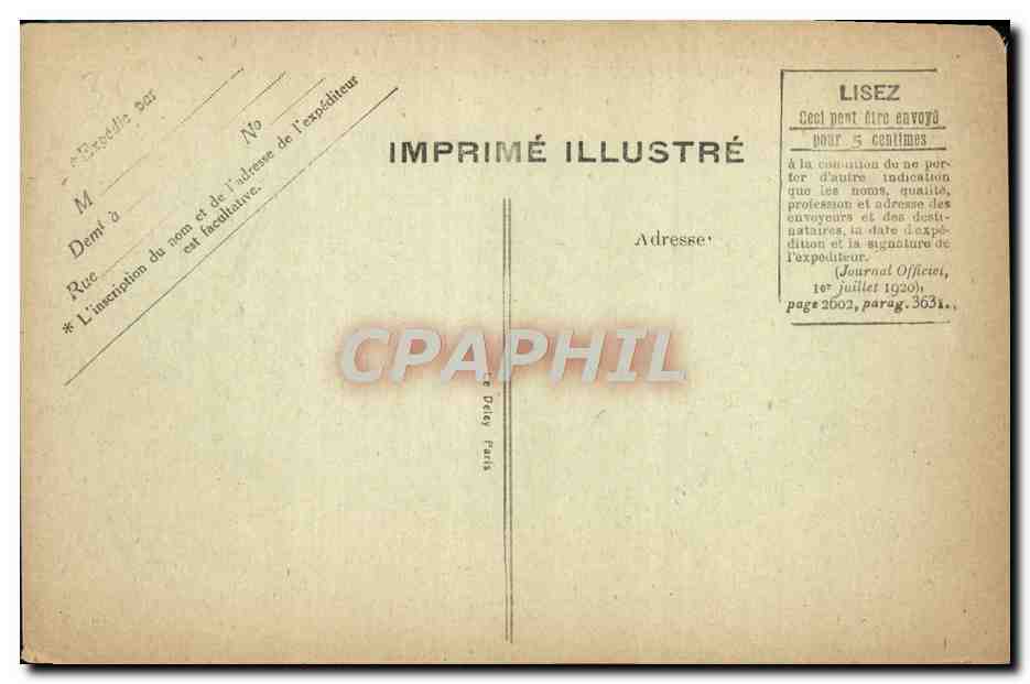 Villerville — Vue Générale de la Digue — Imprimé Illustré — Achterkant