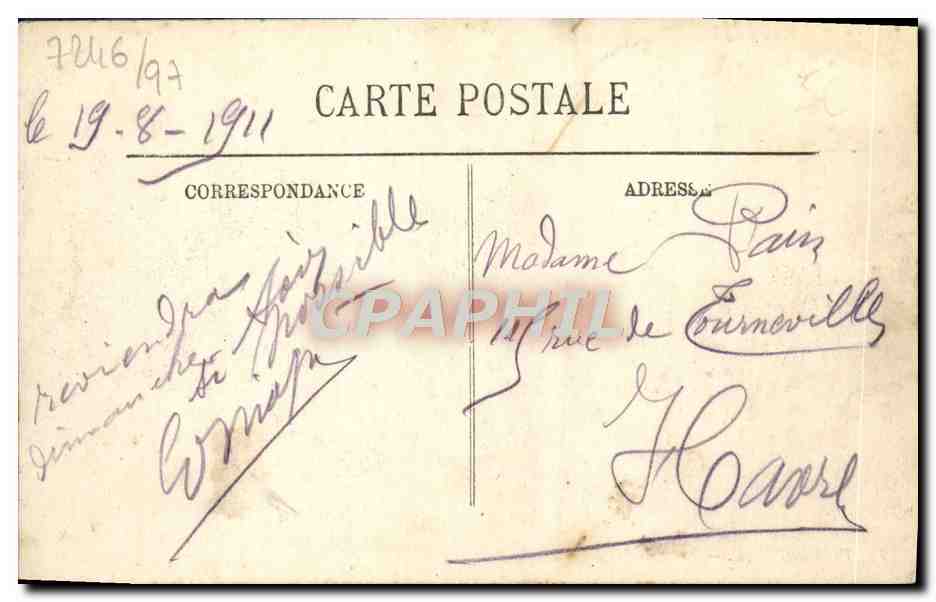 CPA Villerville Les Planches a L'Heure des Bains — Rückseite