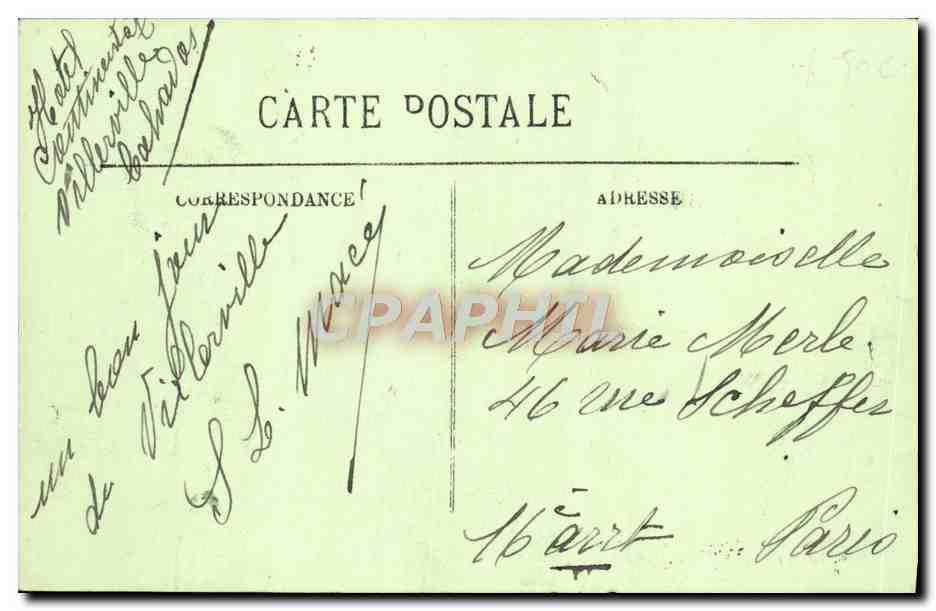CPA Villerville La descente du casino  — Verso