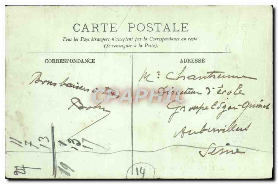 CPA Villerville Le Calvaire  — Rückseite