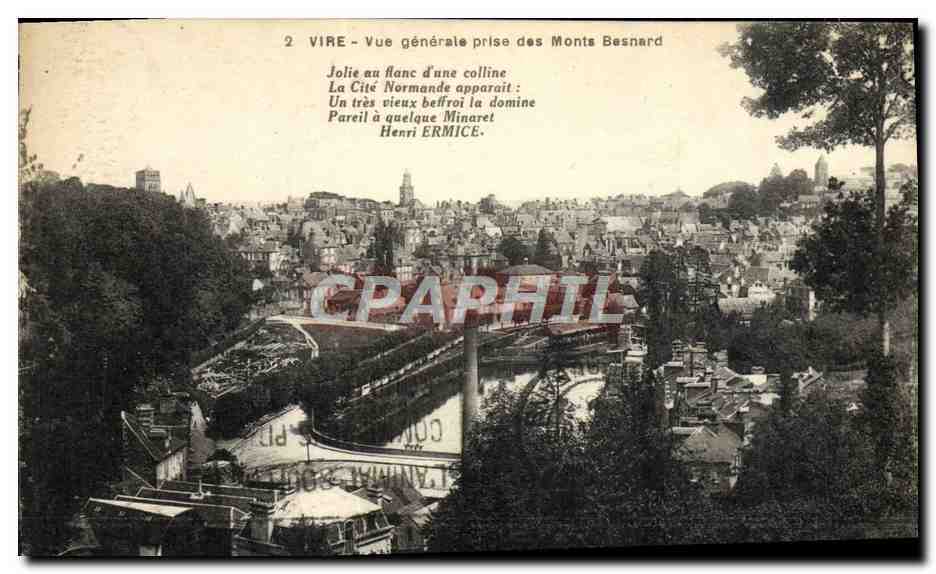 CPA Vire Vue Generale Prise des Monts Besnard
