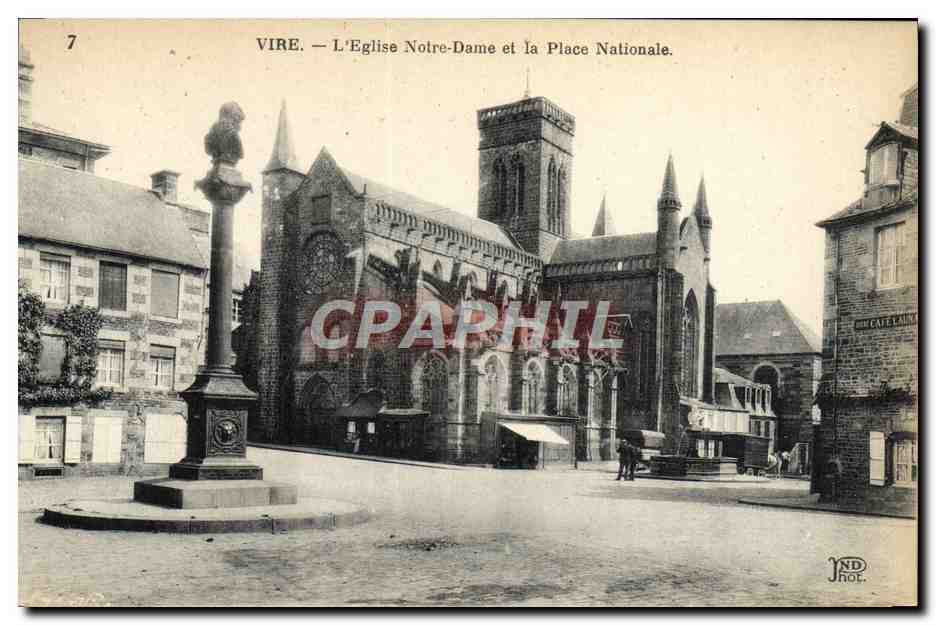 Vire — L'Église Notre-Dame et la Place Nationale — JND Phot. n°7