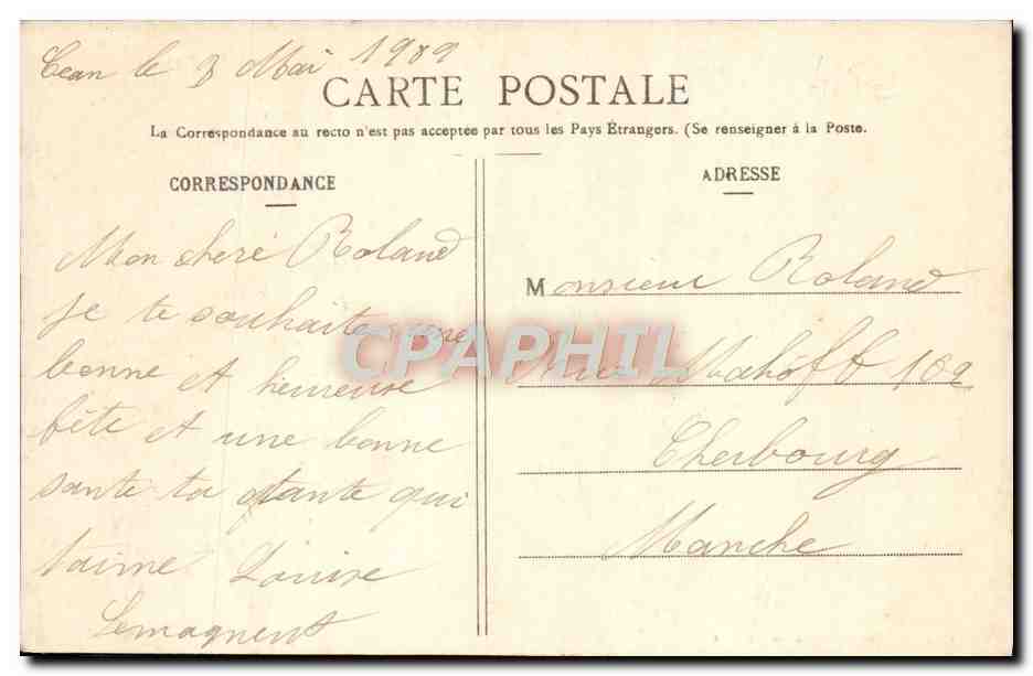 La Lanterna del Gars de Falaise — Camille Jeanne, editor-fotógrafo, Falaise — número de serie no visible — Reverso