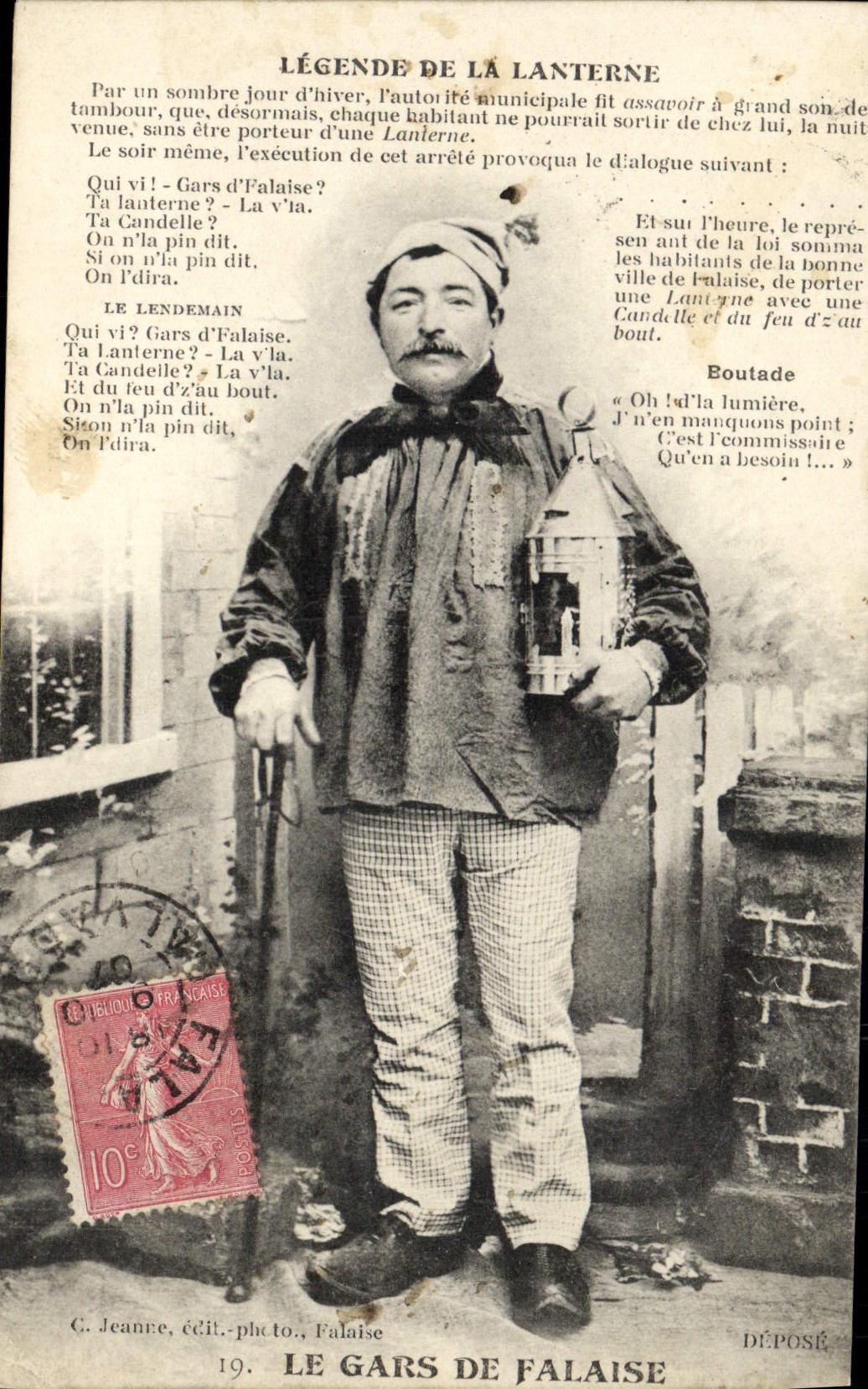 Le Gars de Falaise — La leggenda della Lanterna — G. Jeanne, editore-fotografo, Falaise, n°19