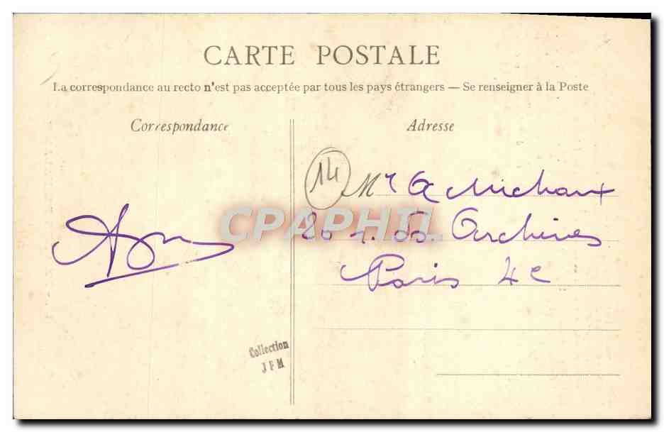 CPA Falaise Legende De La Lanterne Falaise Folklore Costume — Verso