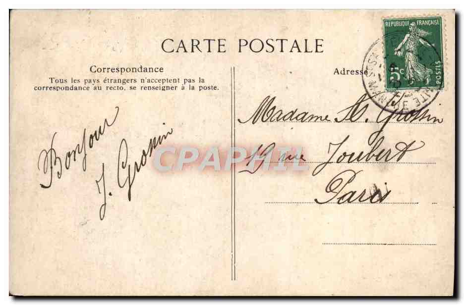 CPA Falaise Legende De La Lanterne Falaise Folklore Costume — Verso