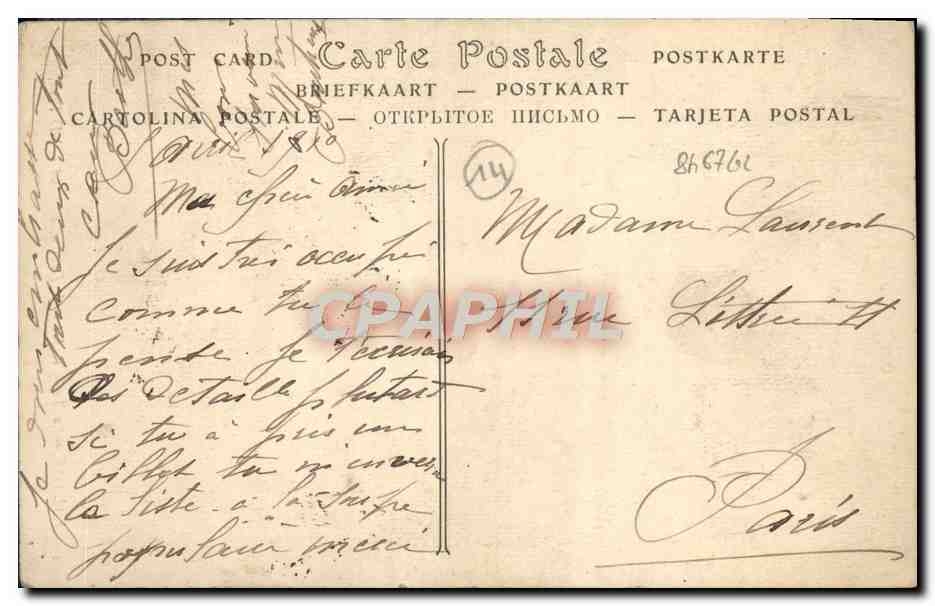 CPA Falaise La Tour Talbot et le Donjon Cote Sud — Rückseite