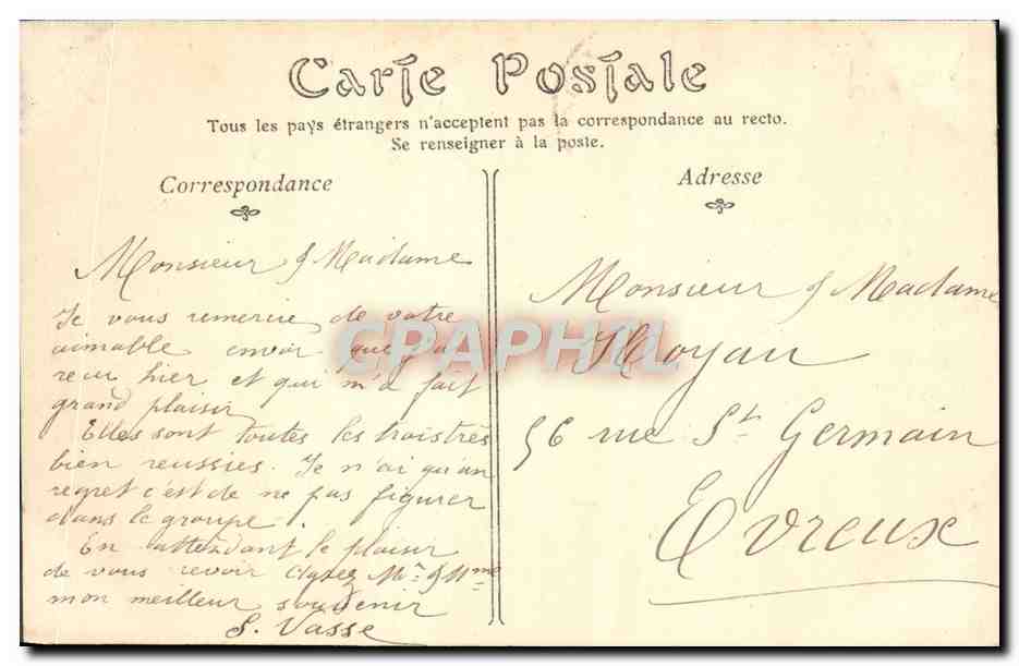 CPA Vire Les Vaux  — Rückseite