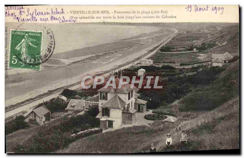 Vierville-sur-Mer — Panorama de la plage (côté Est) — J. Gallais, Yerville-sur-Mer