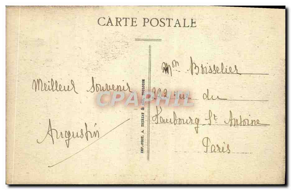 Château de Villers-Bocage — Les Etangs — Impr. Phot. A. Thiblat & Cie, Toulouse — Verso