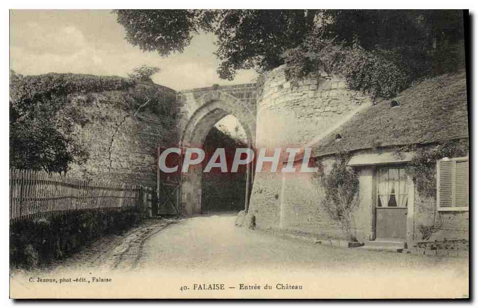 CPA Falaise Entree du Chateau