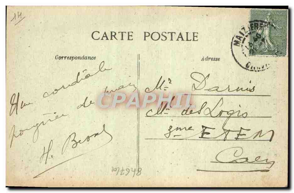 Environs de FALAISE — Entrée du Tombeau de Marie Joly — C. Jeanne, phot. Falaise — Verso