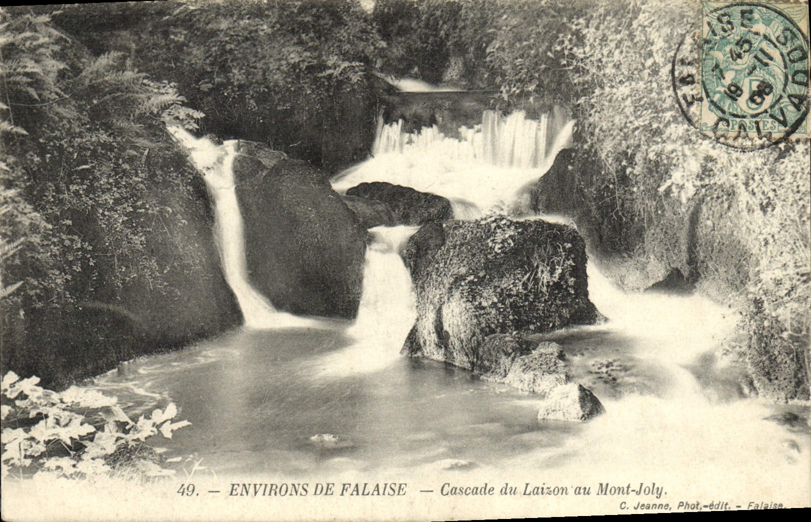 Environs de Falaise — Cascade du Laizon au Mont-Joly — C. Jeanne, Phot.-édit. - Falaise