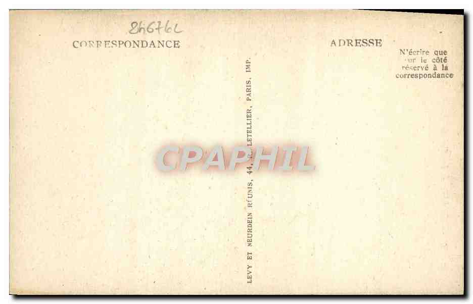 CPA Falaise La Rue de L'Arche — Verso