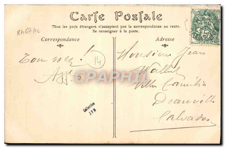CPA Falaise La Rue des Cordeliers — Verso