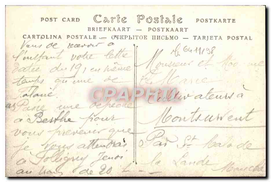 CPA Falaise Vue generale Prise du Mont Myra — Verso