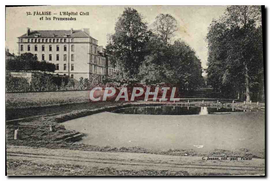 FALAISE — L'Hôpital Civil et les Promenades — G. Jeanne, édit.-phol. Falaïse