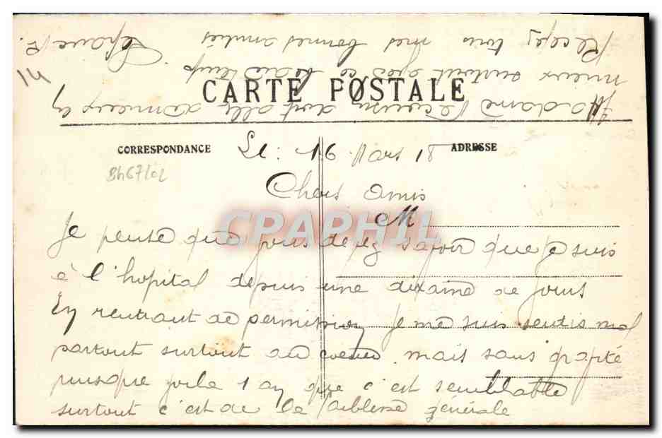 FALAISE — L'Hôpital Civil et les Promenades — G. Jeanne, édit.-phol. Falaïse — Reverso