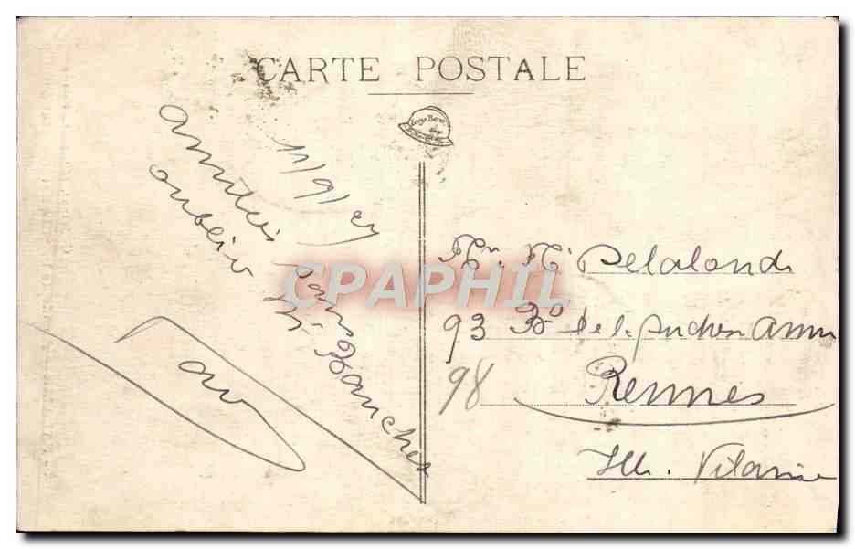 CPA Falaise Abside de L'Eglise Saint Trinite — Rückseite