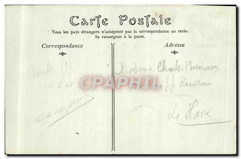 CPA Falaise Tombeau de Marie Joly — Verso