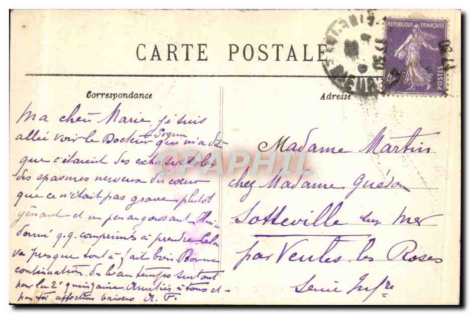 Environs de FALAISE — Cascade du Laizoen, au Mont Joly — C. Jeanne, phot. édit. Falaise — Verso