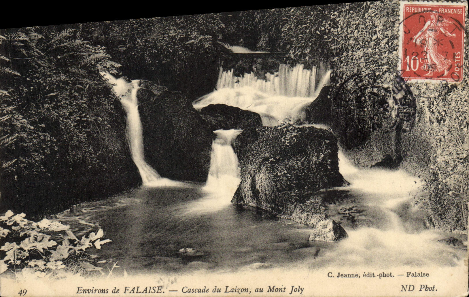 Environs de FALAISE — Cascade du Laizon, au Mont Joly — C. Jeanne, édit.-phot. — Palaise